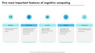 New Technologies Five Most Important Features Of Cognitive Computing