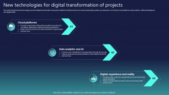 New Technologies For Digital Transformation Of Projects