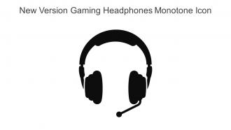 New Version Gaming Headphones Monotone Icon In Powerpoint Pptx Png And Editable Eps Format