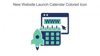 New Website Launch Calendar Colored Icon In Powerpoint Pptx Png And Editable Eps Format