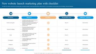 New Website Launch Marketing Plan With Checklist