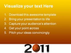 New year 2011 sports powerpoint backgrounds and templates 1210