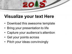 New year 2013 and christmas tree holidays powerpoint templates ppt themes and graphics