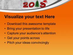 New year 2013 and christmas tree holidays powerpoint templates ppt themes and graphics