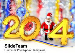 New year 2014 with santa powerpoint templates ppt backgrounds for slides 1113