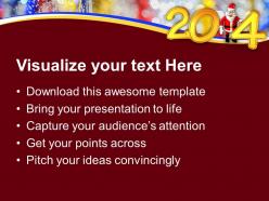 New year 2014 with santa powerpoint templates ppt backgrounds for slides 1113