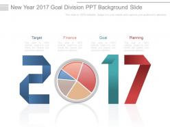 New year 2017 goal division ppt background slide