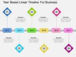 New year based linear timeline for business flat powerpoint design