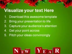 New year decorations events powerpoint templates and powerpoint backgrounds 0711