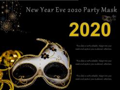 New Year Eve 2020 Party Mask Ppt Backgrounds
