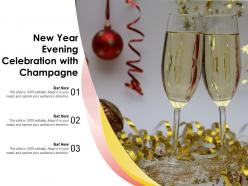 New year evening celebration with champagne