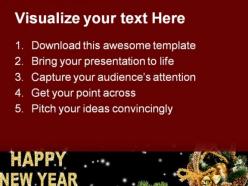 New year fire works festival powerpoint backgrounds and templates 0111