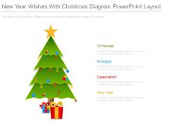New year wishes with christmas diagram powerpoint layout