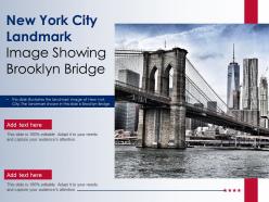 New York City Landmark Image Showing Brooklyn Bridge Ppt Template
