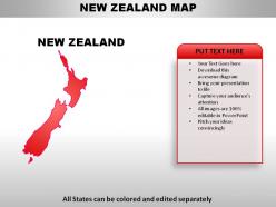 New zealand country powerpoint maps