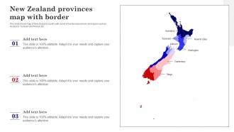 New Zealand Provinces Map With Border