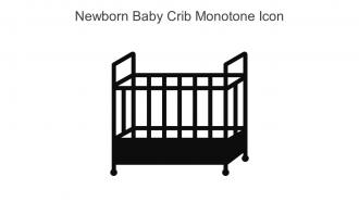 Newborn Baby Crib Monotone Icon In Powerpoint Pptx Png And Editable Eps Format