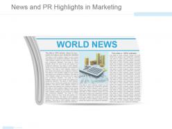 News and pr highlights in marketing powerpoint templates