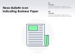 News bulletin icon indicating business paper