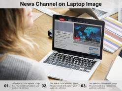 News channel on laptop image