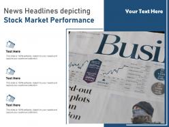 News headlines depicting stock market performance