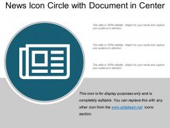 News icon circle with document in center