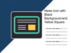 News icon with black background and yellow square