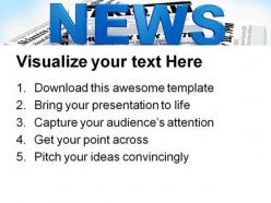 News information business powerpoint templates and powerpoint backgrounds 0911