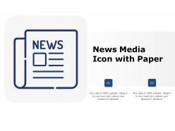 News media icon with paper