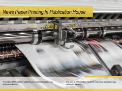 News paper printing in publication house