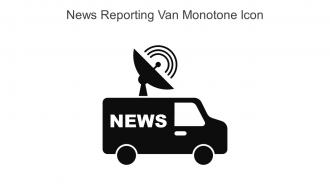 News Reporting Van Monotone Icon In Powerpoint Pptx Png And Editable Eps Format