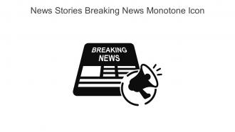 News Stories Breaking News Monotone Icon In Powerpoint Pptx Png And Editable Eps Format
