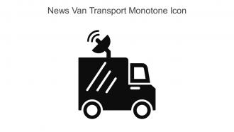 News Van Transport Monotone Icon In Powerpoint Pptx Png And Editable Eps Format