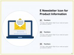 Newsletter Icon Product Information Performance Informative Illustrating Marketing