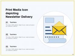Newsletter Icon Product Information Performance Informative Illustrating Marketing