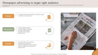 Newspaper Advertising To Target Right Audience Farm Services Marketing Strategy SS V