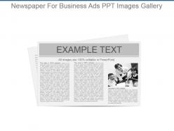 Newspaper for business ads ppt images gallery
