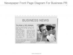 Newspaper front page diagram for business pr ppt slide design