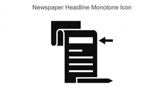 Newspaper Headline Monotone Icon In Powerpoint Pptx Png And Editable Eps Format