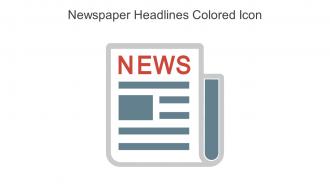 Newspaper Headlines Colored Icon In Powerpoint Pptx Png And Editable Eps Format