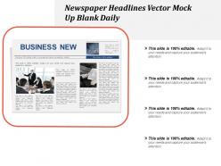 Newspaper headlines vector mock up blank daily
