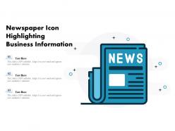 Newspaper icon highlighting business information