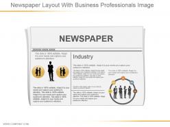 Newspaper layout with business professionals image ppt images