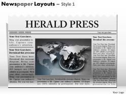 Newspaper layouts style 1 ppt 3