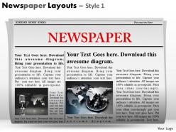 Newspaper layouts style 1 ppt 4