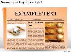 Newspaper layouts style 2 powerpoint presentation slides