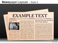 Newspaper layouts style 2 powerpoint presentation slides db