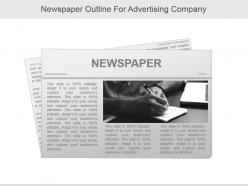 Newspaper outline for advertising company