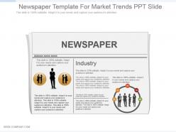 Newspaper template for market trends ppt slide