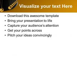 Newton cradle balancing balls science powerpoint templates ppt backgrounds for slides 0113
